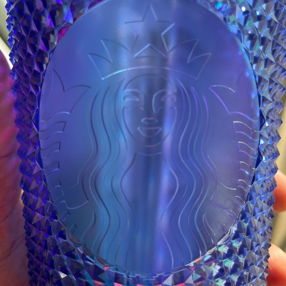 Walt Disney World 50th Anniversary Geometric Starbucks Tumbler with Straw – Blue - Picture 2 of 5